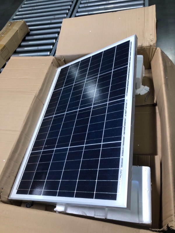 Photo 1 of 500W Solar Street Lights Outdoor Dusk to Dawn 30000 Lumens Solar Powered Light Motion Sensor Waterproof IP66 Security Solar Led Flood Light for Parking Lot/ Stadium/ Yard/ Garage/Garden (Cool White)