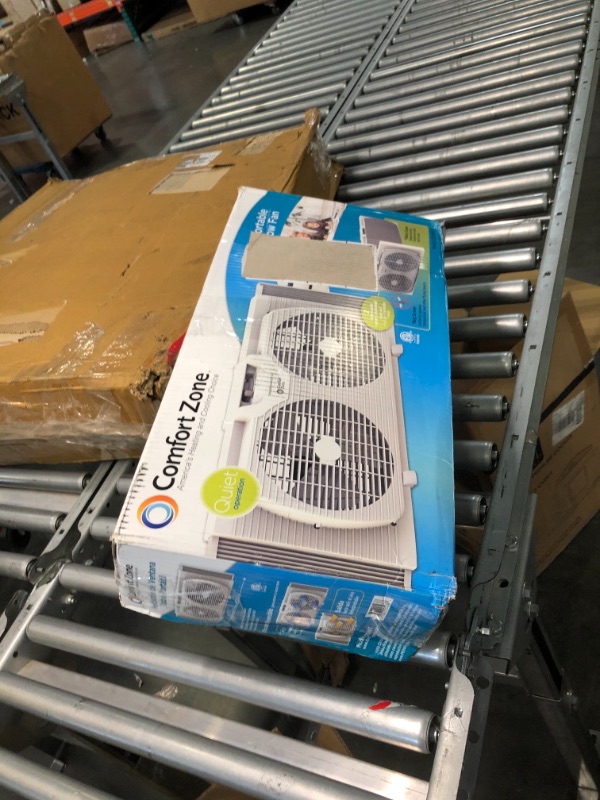 Photo 1 of 9 in. Twin Window Fan with Manually Reversible Airflow Control