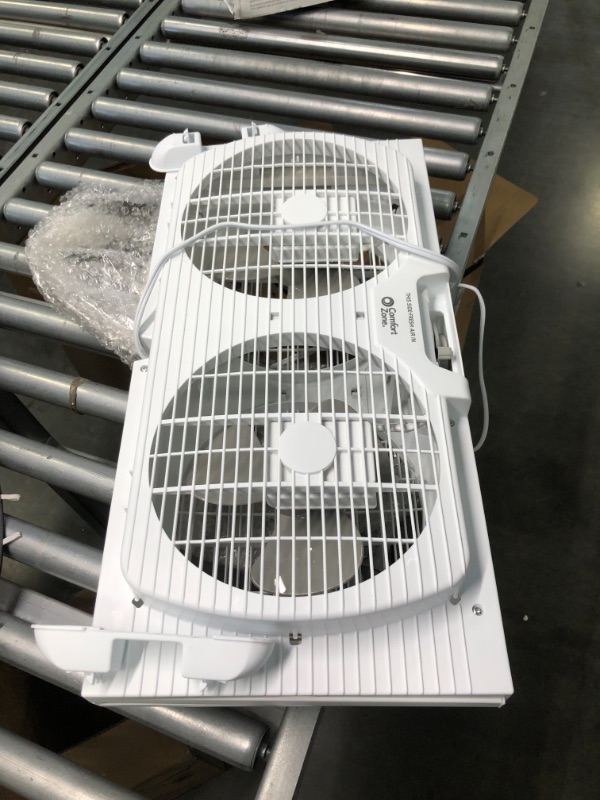 Photo 1 of 9 in. Twin Window Fan with Manually Reversible Airflow Control