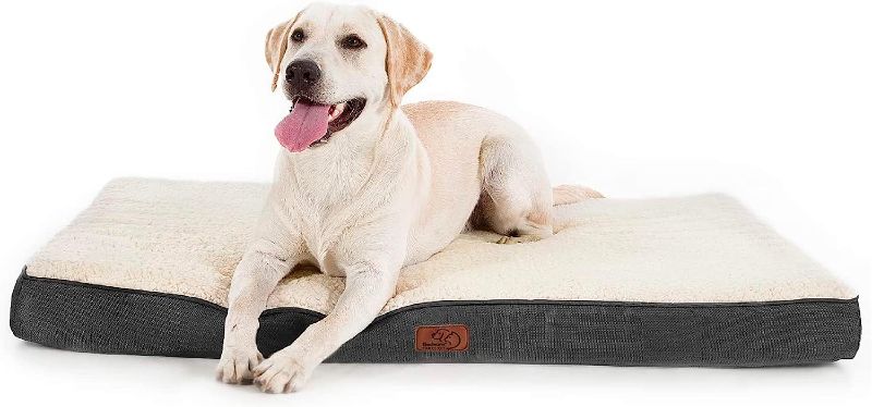 Photo 1 of Bedsure Dog Bed for Large Dogs - Big Orthopedic Dog Bed with Removable Washable Cover, Egg Crate Foam Pet Bed Mat, Suitable for Dogs Up to 65 lbs
