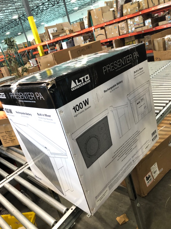 Photo 7 of Alto Professional Presenter PA - Portable PA System with 100W PA Speaker, Built In Rechargeable Battery, Bluetooth Connectivity & Podium Style Format