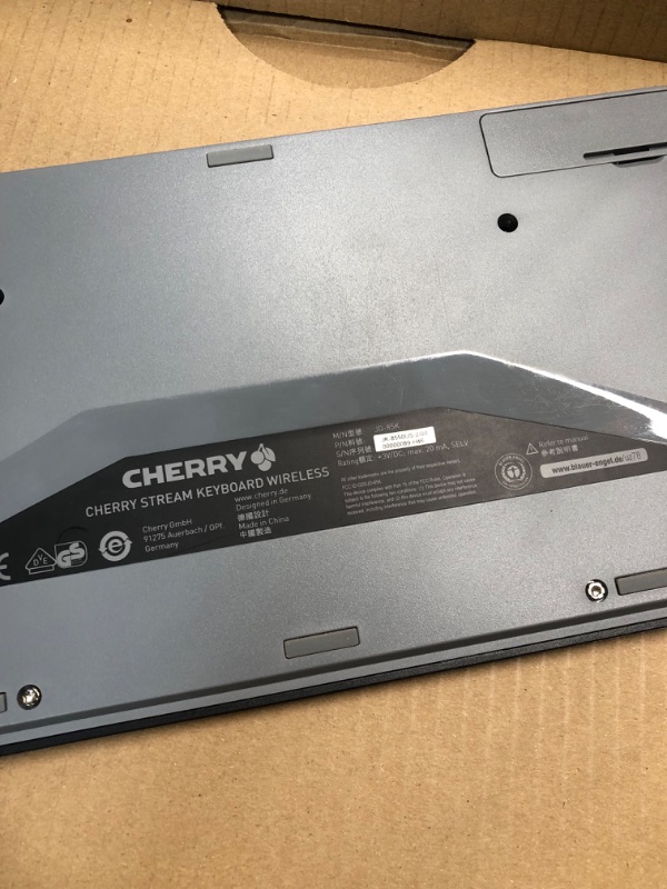 Photo 1 of Cherry Stream Keyboard Wired USB SX Scissors Mechanism QWERTY Whisper-Quiet Silent Keystroke for Home Office, Work or Personal Computer. Black