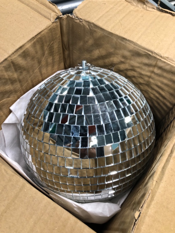 Photo 4 of Alytimes Mirror Disco Ball - 8-Inch Cool and Fun Silver Hanging Party Disco Ball –Big Party Decorations, Party Design