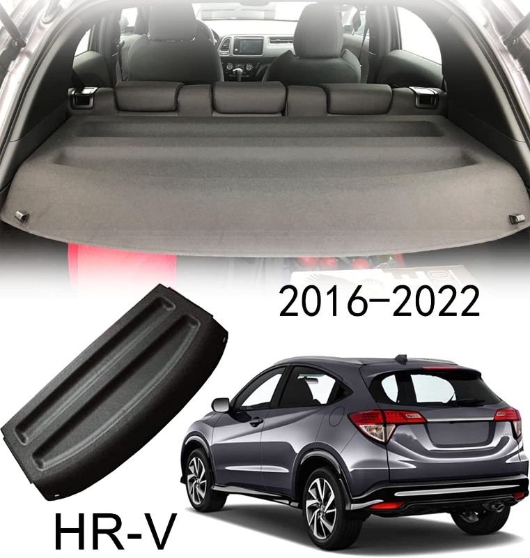 Photo 1 of Cargo cover Compatible with 2016 2017 2018 2019 2020 2021 2022 Honda HR-V HRV Black Rear Trunk Sheld by Kaungka (Can withstand the load)
