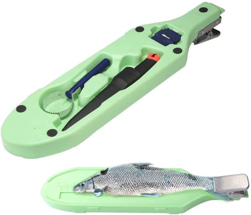 Photo 1 of ILVERHERO Fishing Board Tools Set 4 Piece Fishing Cutlery Set with Stainless Steel Filleting Knife, Min Knife Sharpener and Stainless Steel Scaler.Best Gift for Fishermen.