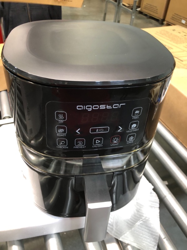 Photo 4 of 4.2 Quart Air Fryer, Aigostar 1500W Digital Air Fryer with Viewing Window, 7 One-Touch Presets & Auto Shutoff, Adjustable Temperature Control, Nonstick Basket Oilless Hot Airfryer Small Air Fryer 4 QT - Seeing Window