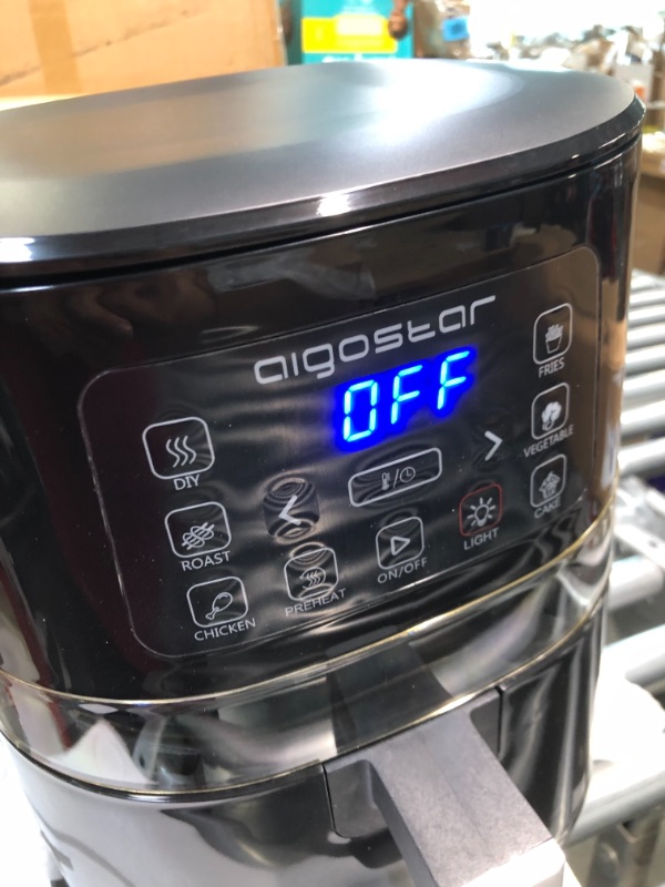 Photo 5 of 4.2 Quart Air Fryer, Aigostar 1500W Digital Air Fryer with Viewing Window, 7 One-Touch Presets & Auto Shutoff, Adjustable Temperature Control, Nonstick Basket Oilless Hot Airfryer Small Air Fryer 4 QT - Seeing Window