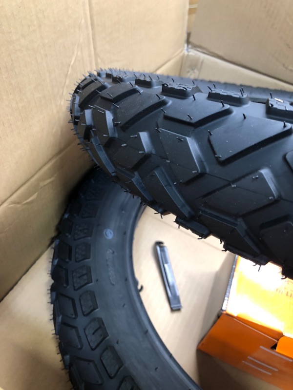 Photo 5 of 2 Sets 20" Heavy Duty E-Bike Fat Tires 20 x 4.0(102-406) and Tubes Compatible with Most 20 x 4.0 Electric Bike/Mountain Bike Tires(Black)