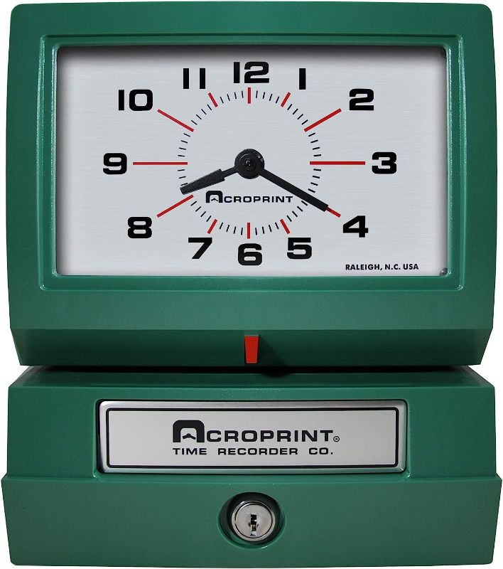 Photo 1 of Acroprint 150QR4 Heavy Duty Automatic Time Recorder, Prints Month, Date, Hour (0-23) and Minutes Time Clock