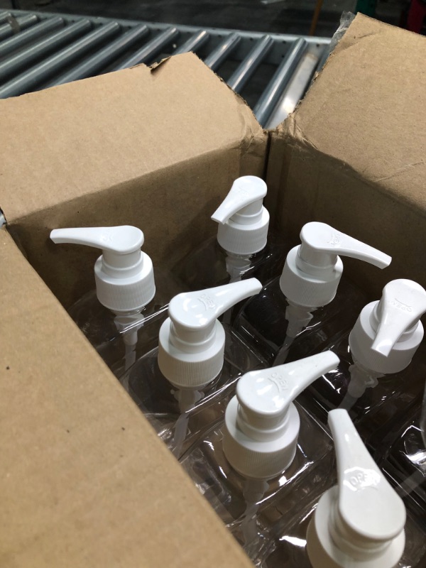 Photo 5 of 16 oz Plastic PET Empty Bottles with Dispenser Pump(12 Pack) Clear, Rectangular Shape, Made in USA