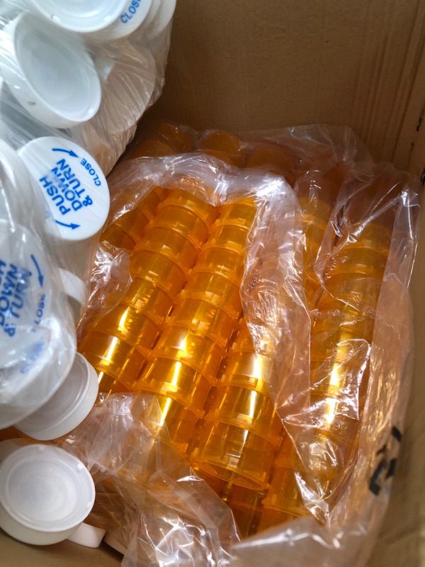 Photo 4 of 20 Dram Amber Prescription Medicine Vials with Caps - Child Resistant - 400/case