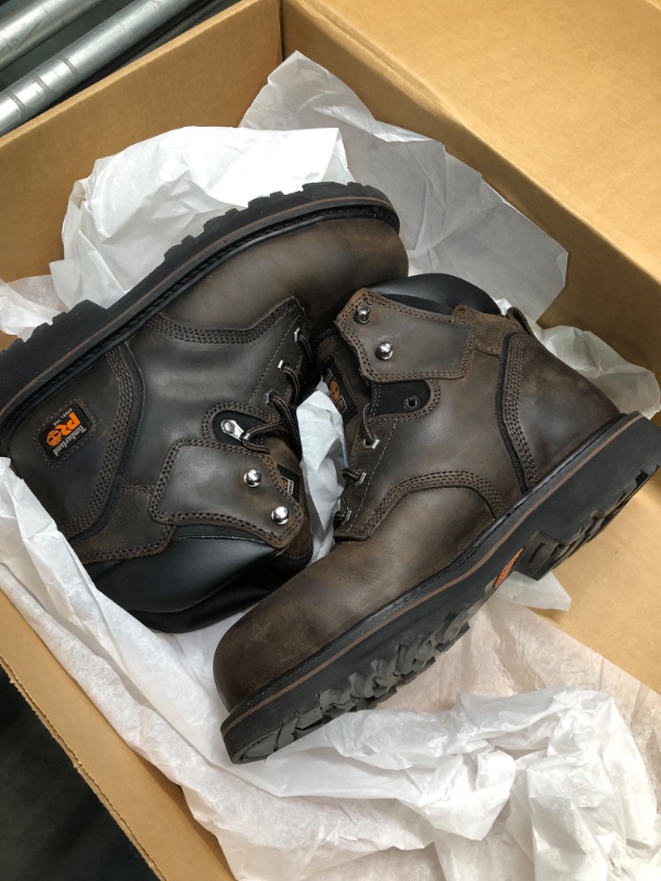 Photo 3 of Timberland PRO Men's 6" Pit Boss Steel Toe Industrial Work Boot 9.5 Brown: Brown