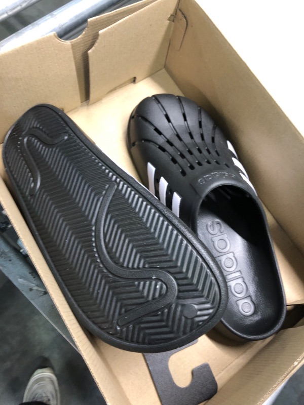 Photo 3 of adidas Unisex-Adult Adilette Clog Slide Sandal 14 Women/13 Men Core Black/White/Core Black