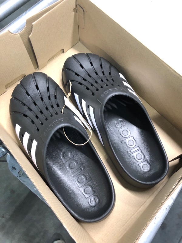 Photo 4 of adidas Unisex-Adult Adilette Clog Slide Sandal 14 Women/13 Men Core Black/White/Core Black