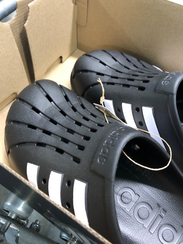 Photo 5 of adidas Unisex-Adult Adilette Clog Slide Sandal 14 Women/13 Men Core Black/White/Core Black