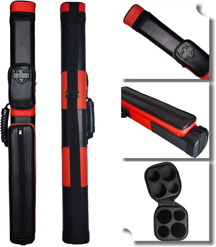 Photo 1 of BY SPORTS 2X2 Hard Cue Case Square Pool Cue Billiard Stick Carrying Case