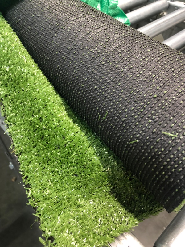 Photo 3 of Artificial Turf Grass Lawn 5 FT x8 FT, Realistic Synthetic Grass Mat, Indoor Outdoor Garden Lawn Landscape for Pets,Fake Faux Grass Rug with Drainage Holes 5 x 8 Feet