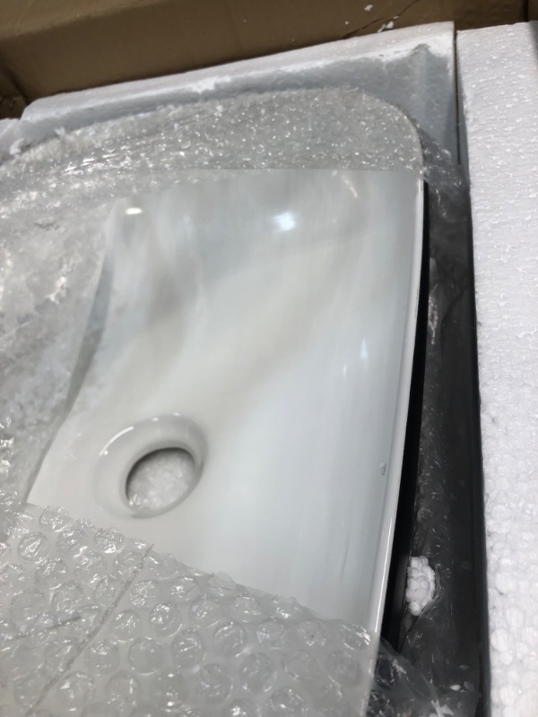 Photo 6 of VESLA HOME 18x13 inch Bathroom Black Vessel Sink, Modern Oval Ceramic Basin Bathroom Sink for Lavatory Vanity Cabinet