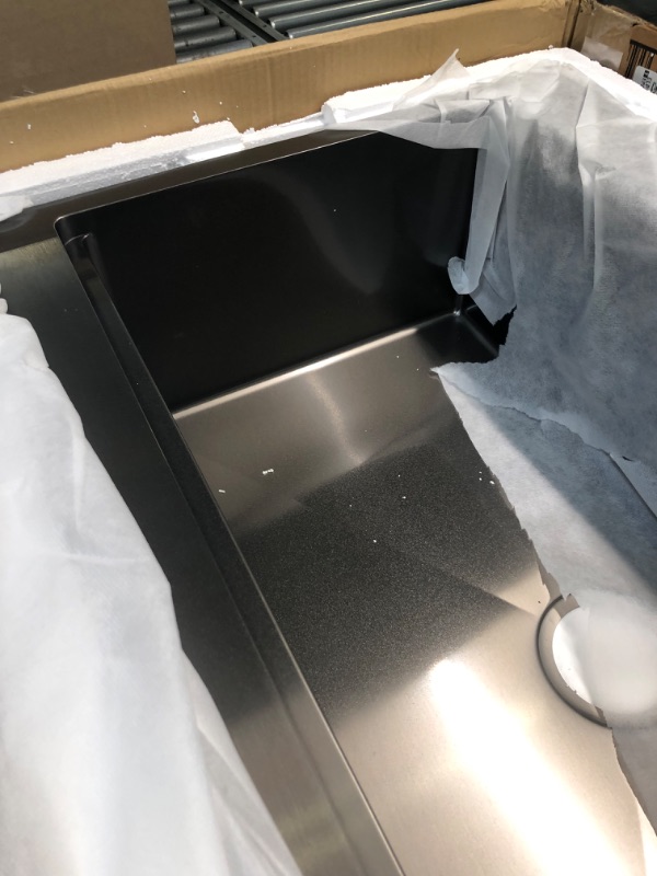 Photo 5 of 33 Inch Black Drop In Farmhouse Kitchen Sink-Hovheir 33x22 Inch Farmhouse Sink Drop In Topmount Kitchen Sink Workstation Apron Front Sink 16 Gauge Matte Black Stainless Steel Farmhouse Sink Farm Sink 33"x22"x10" Matte Black