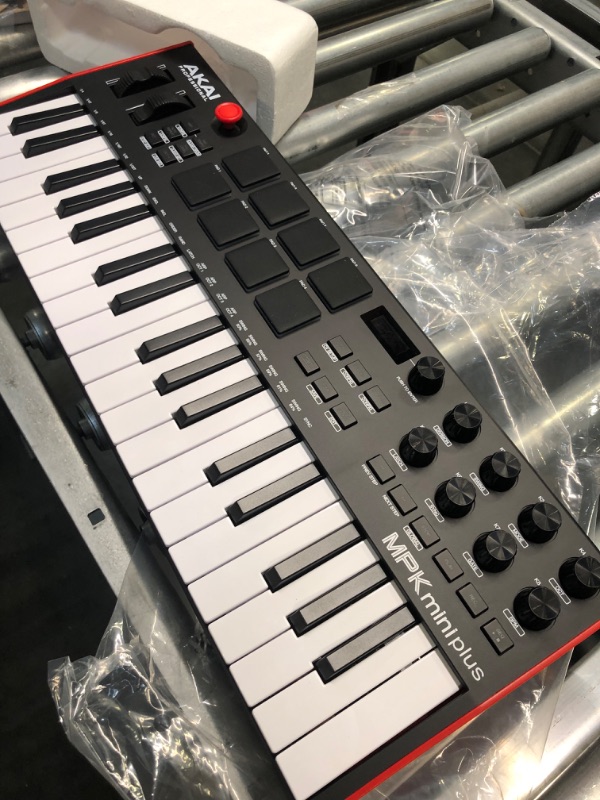 Photo 5 of Akai Professional MPK Mini Plus - USB MIDI Keyboard Controller with 37 Mini Keys, 8 MPC Pads, Sequencer & Focusrite Scarlett Solo 3rd Gen USB Audio Interface, for the Guitarist, Vocalist Plus MPK Mini + Audio Interface