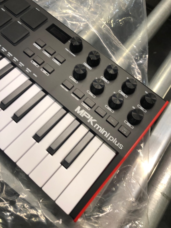 Photo 3 of Akai Professional MPK Mini Plus - USB MIDI Keyboard Controller with 37 Mini Keys, 8 MPC Pads, Sequencer & Focusrite Scarlett Solo 3rd Gen USB Audio Interface, for the Guitarist, Vocalist Plus MPK Mini + Audio Interface