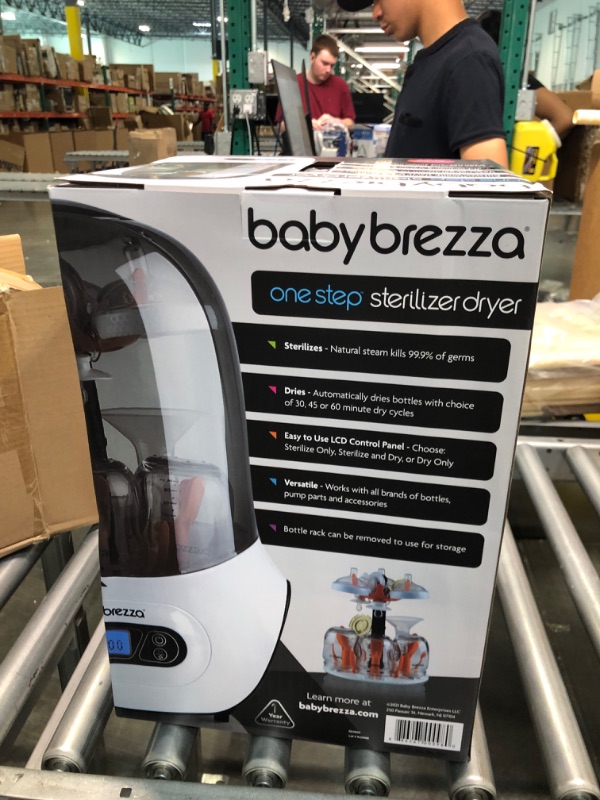 Photo 3 of Baby Brezza Baby Bottle Sterilizer and Dryer Machine – Electric Steam Sterilization - Universal Fit - Pacifiers, Glass, Plastic, and Newborn Feeding Bottles