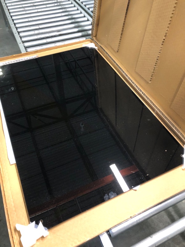 Photo 1 of AMUSIGHT Magnetic Dry Erase Glass Board, 36" x 24" ( 2' x 3' ) Frameless Wall Mounted Glass Board, Black Black 36 x 24 Inches