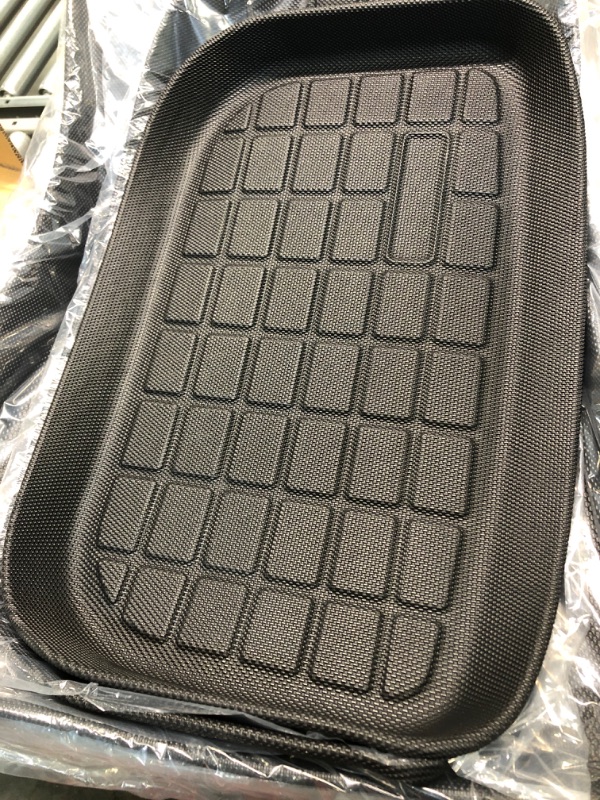 Photo 2 of SUPER LINER All Weather Floor Mats for Tesla Model Y 5-Seat 2021 2022 2023 Custom Fit TPE Car Floor Mats Cargo Liner Rear Cargo Tray Trunk Interior Accessories (Does NOT fit 7-Seat)