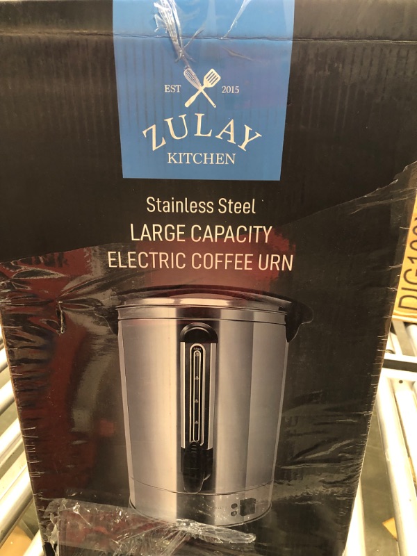 Photo 2 of 
Zulay Premium 100 Cup Commercial Coffee Urn - Stainless Steel Large Coffee Dispenser For Quick Brewing - Automatic Hot Water Dispenser - Ideal for Large Crowds - Coffee Dispenser For Any Occasion
