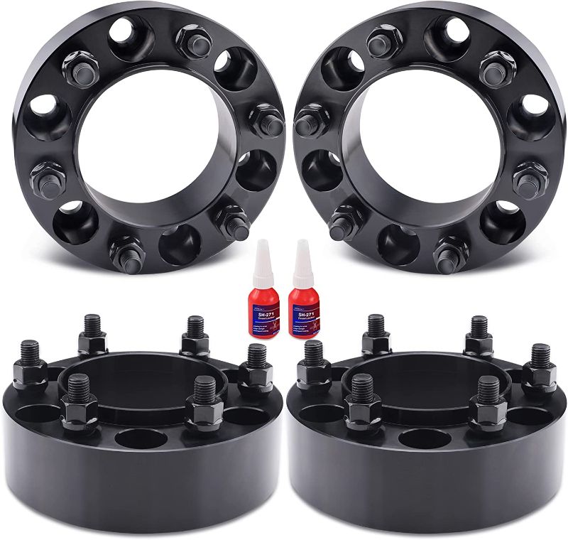 Photo 1 of 6x5.5 Hubcentric Wheel Spacers 2 inch for 1995-2022 Tacoma 4Runner with ET Lug Nuts, 6x139.7mm Wheel Spacer with 12x1.5 Studs 106mm Center Bore for Tundra...
