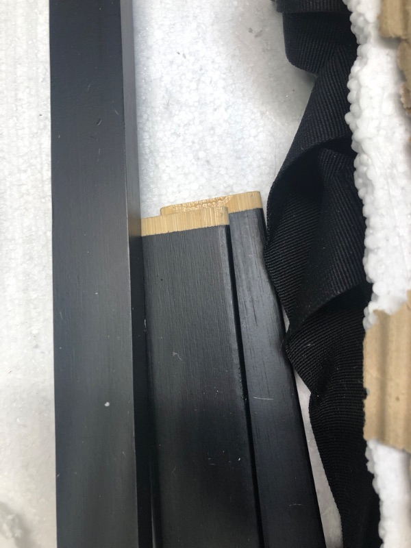 Photo 1 of Assembled Luggage Rack with Shelf, Installed Enhance Strong Version Folding Hard Bamboo Wood Luggage Holder Suitcase Rack for Guest Room, Bedroom, Hotel