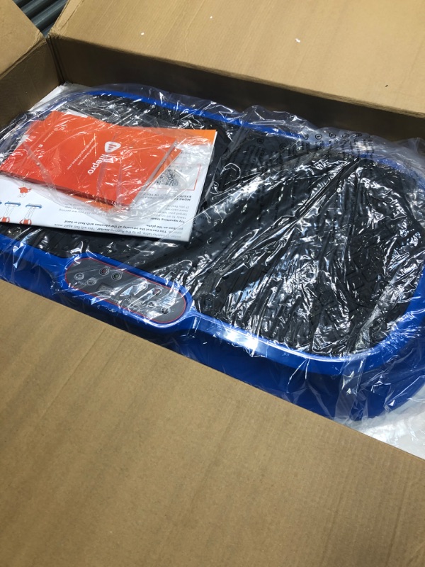 Photo 1 of LifePro Waver Vibration Plate Exercise Machine - Whole Body Workout Vibration Fitness Platform w/ Loop Bands - Home Training Equipment for Weight Loss & Toning Blue