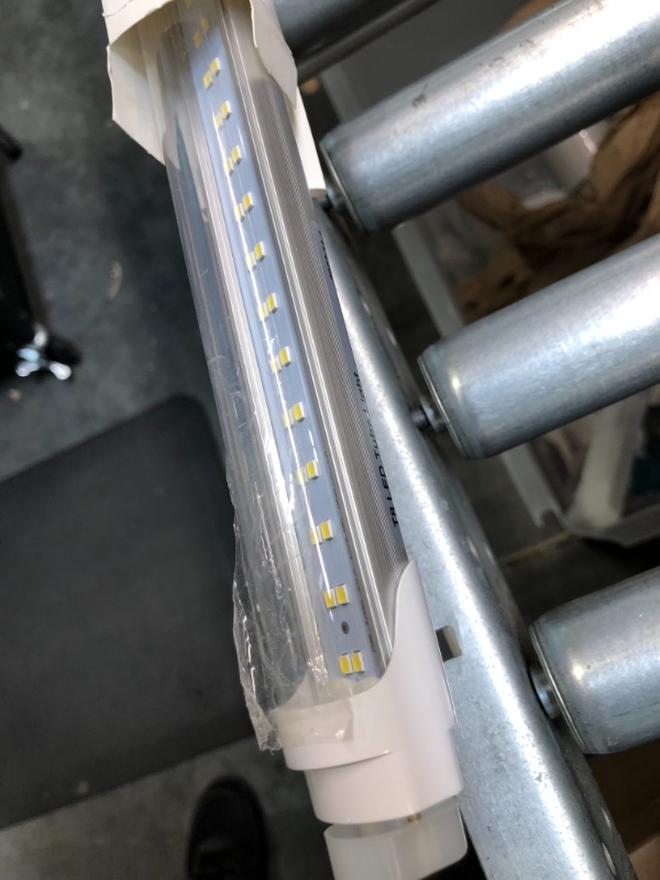 Photo 3 of 2FT LED Tube Light, T8 T10 Type B LED Light Bulb, 1120LM High Bright, 24 Inch F20T12 Fluorescent Replacement, Ballast Bypass, 8W(20W Equiv), 5000K Daylight, Double Ended Power, Clear Cover (4 Pack)
