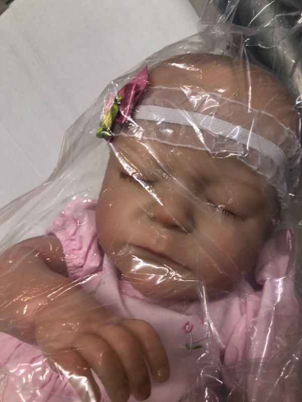 Photo 1 of BABESIDE 20-in Lifelike Reborn Baby Dolls Realistic-Newborn Baby Dolls Vinyl Head Limbs with Cloth Body Sleeping Baby Girl Real Life Baby Dolls with Toy Accessories Gift Set