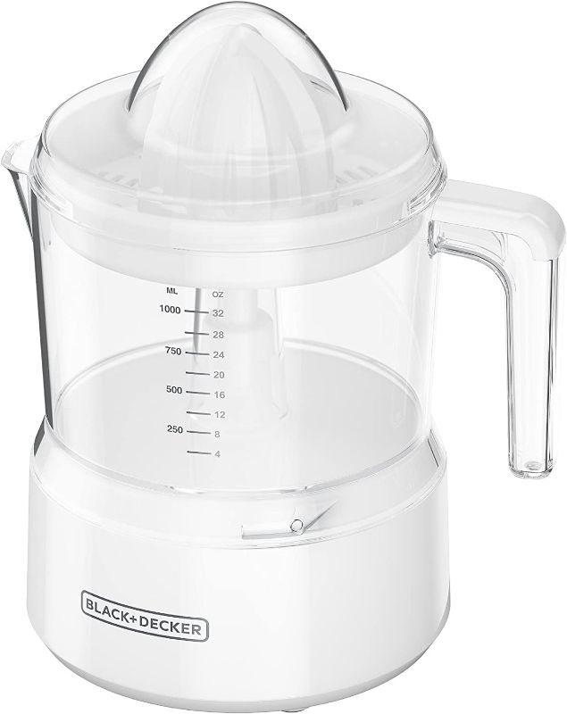 Photo 1 of BLACK+DECKER 32oz Citrus Juicer, White, CJ650W,Small
