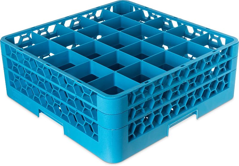 Photo 1 of Carlisle FoodService Products RG25-214 OptiClean 25 Compartment Glass Rack