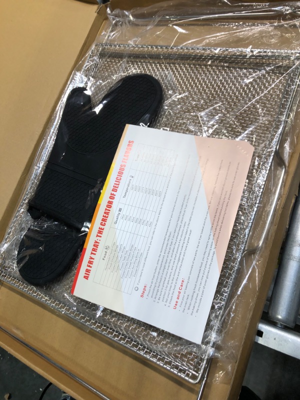 Photo 1 of Air Fry Tray for frigidaire Oven, Air Fry Basket Compatible with frigidaire Oven CGEH/FGEH/FGGH, Includes a Pair of Baked Gloves, Air Fry Tray for ready cook
