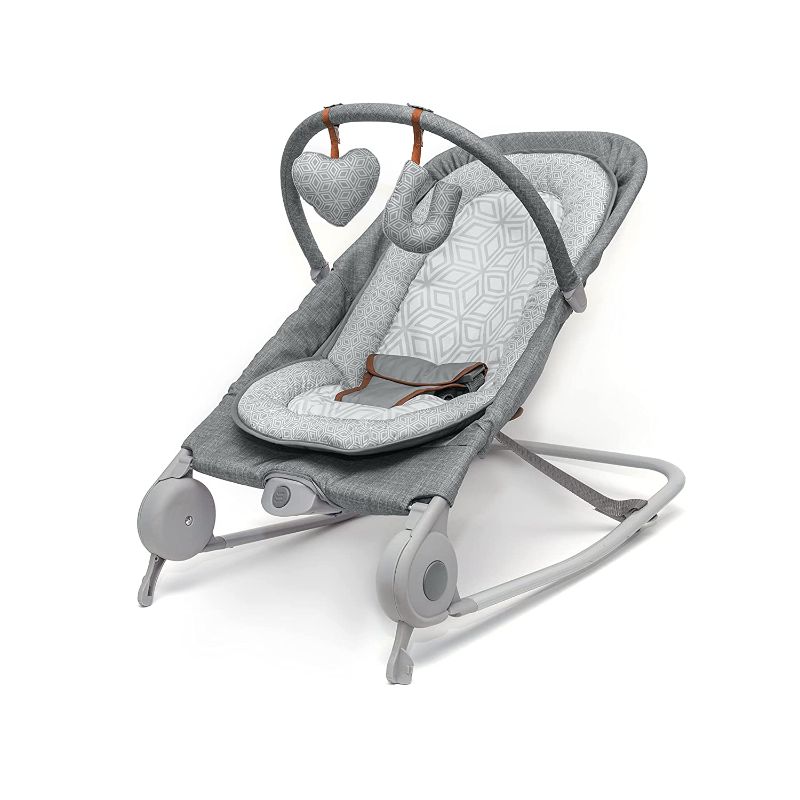 Photo 1 of 
Summer 2-in-1 Bouncer & Rocker Duo (Heather Gray) Convenient and Portable Rocker and Bouncer for Babies Includes Soft Toys and Soothing Vibrations