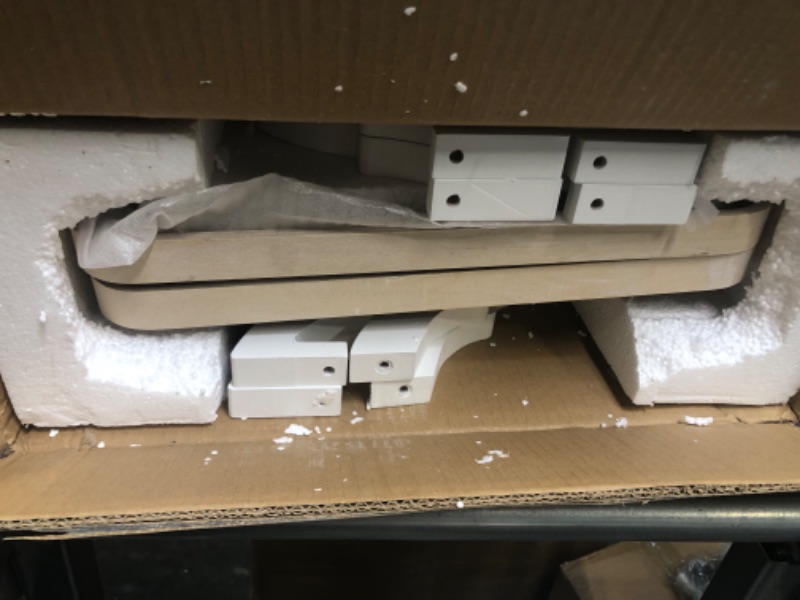 Photo 1 of Wnutrees Farmhouse Accent End Table, Rustic Side Table Nightstands for Living Room Bedroom, Wood Tray Top, Handcrafted Finish, Set of 2, White Set of 2 White