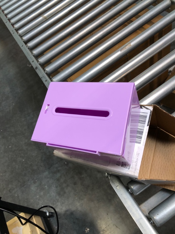 Photo 2 of Adir Acrylic Donation Ballot Box with Lock - Secure and Safe Suggestion Box - Drawing Box - Great for Business Cards (6.25" x 4.5" x 4") - Purple