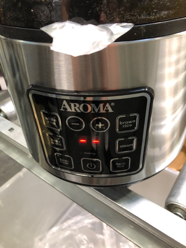 Photo 3 of Aroma Housewares ARC-914SBD Digital Cool-Touch Rice Grain Cooker and Food Steamer, Stainless, Silver, 4-Cup (Uncooked) / 8-Cup (Cooked) Basic