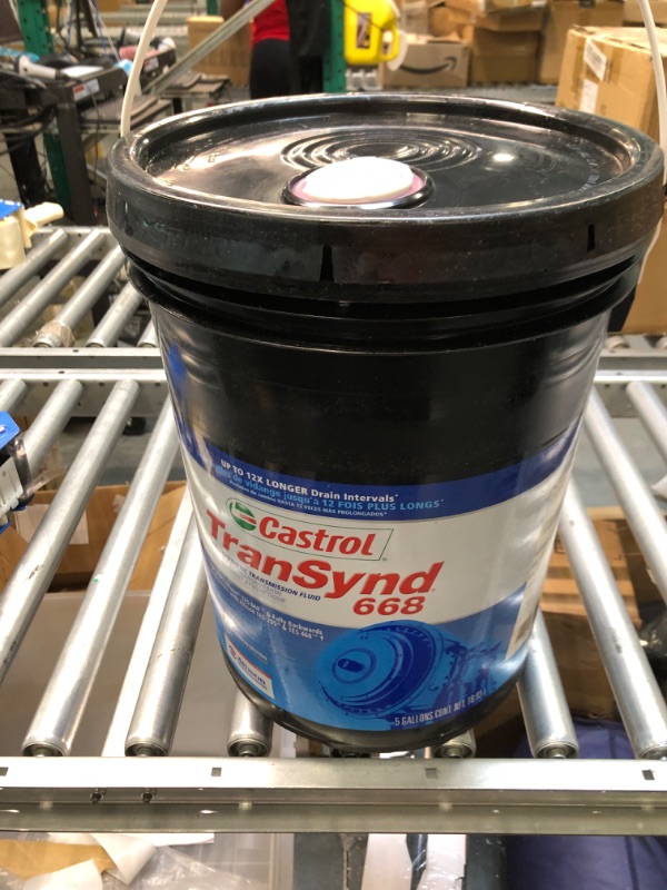 Photo 2 of Castrol 15E2E0 TranSynd 668 Full-Synthetic Automatic Transmission Fluid, 5 Gallon Pail