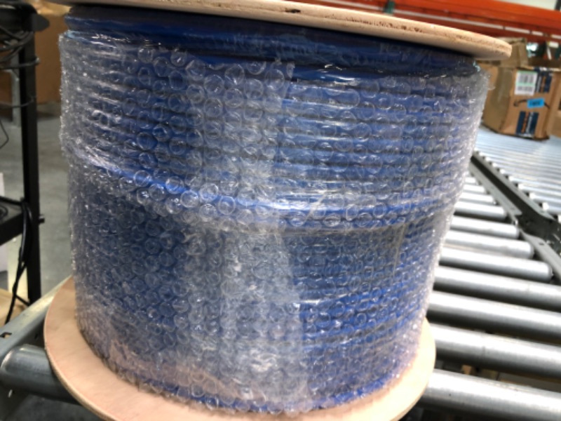 Photo 1 of celertec CAT6 Shielded Ethernet Cable, 1000ft, FTP (Overall Foil Shield), 23AWG Solid Bare Copper, 550MHz, ETL Listed &CMR Riser Rated, Indoor, Bulk Ethernet Cable, Blue 1000ft Blue