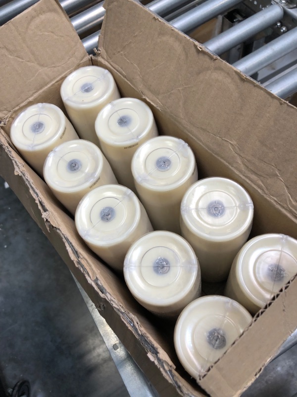 Photo 2 of 9 Day White Prayer Candles, 20 Pack - 7" Tall Pillar Candles for Religious, Memorial, Party Decor, Vigil and Emergency Use - Vegetable Oil Wax in Plastic Jar Container - by Hyoola