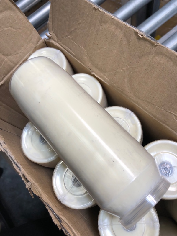 Photo 3 of 9 Day White Prayer Candles, 20 Pack - 7" Tall Pillar Candles for Religious, Memorial, Party Decor, Vigil and Emergency Use - Vegetable Oil Wax in Plastic Jar Container - by Hyoola