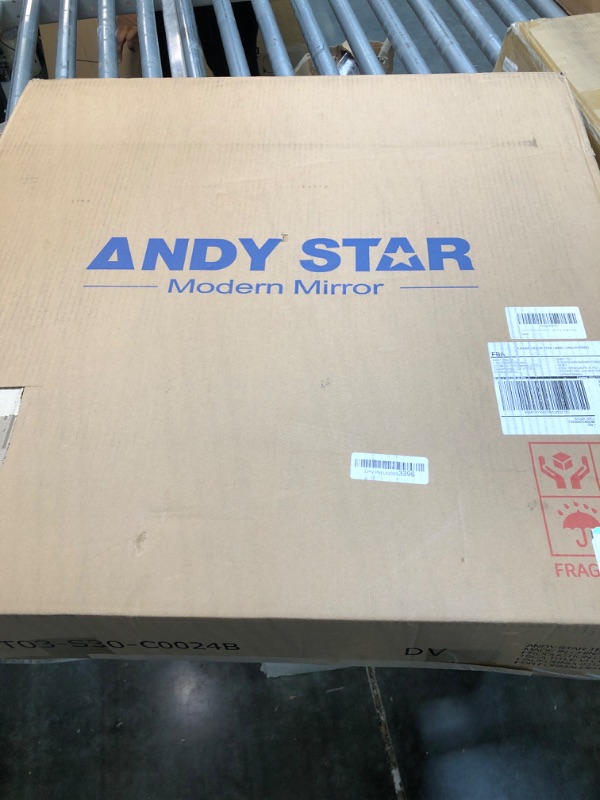 Photo 1 of ANDY STAR Round Wall Mirror,24’’ Round Bathroom Mirror, Black Vanity Mirror, Large Circle Wall Mirror Stainless Steel Metal Frame with Thickness 1’’ to 3’ ’ Designed Decoration Mirror Hangs Vertical Matte Black 24'' Round
