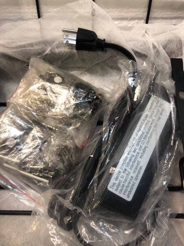 Photo 1 of Unikito Industrial Wine Rack Table with Power Outlet for Liquor and Glasses, Wine Bar Cabinet with Glasses Holder, Bar Stand with Wine Storage and Bottle Shelf for Kitchen Dining Room Buffet, Gray Oak Built-in Outlet Gray Oak OPEN BUT NEW