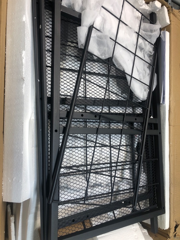 Photo 1 of Unikito Industrial Wine Rack Table with Power Outlet for Liquor and Glasses, Wine Bar Cabinet with Glasses Holder, Bar Stand with Wine Storage and Bottle Shelf for Kitchen Dining Room Buffet, Gray Oak Built-in Outlet Gray Oak OPEN BUT NEW