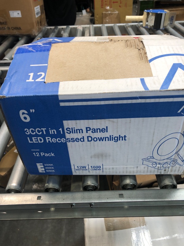 Photo 1 of Amico 12 Pack 6 Inch 3CCT Ultra-Thin LED Recessed Ceiling Light with Junction Box, 3000K/4000K/5000K Selectable, 12W Eqv 100W, Dimmable LED Can Lights, 1000LM High Brightness Downlight 5000k/4000k/3000k - 3cct White 6inch