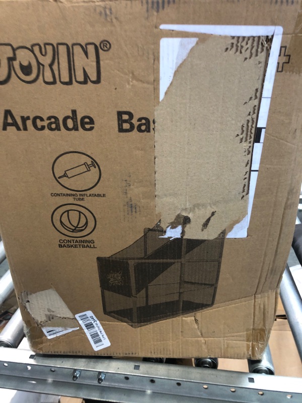Photo 1 of Foldable Indoor Basketball Arcade Game, Electronic Basketball Single Shootout Games Machine with 3 Balls, LED Scoreboard and Inflation Pump for Kids Youth Teens Adults